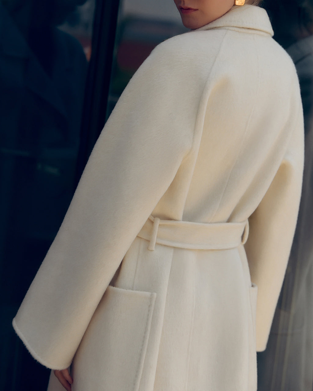 Off-white Wool Robe Coat