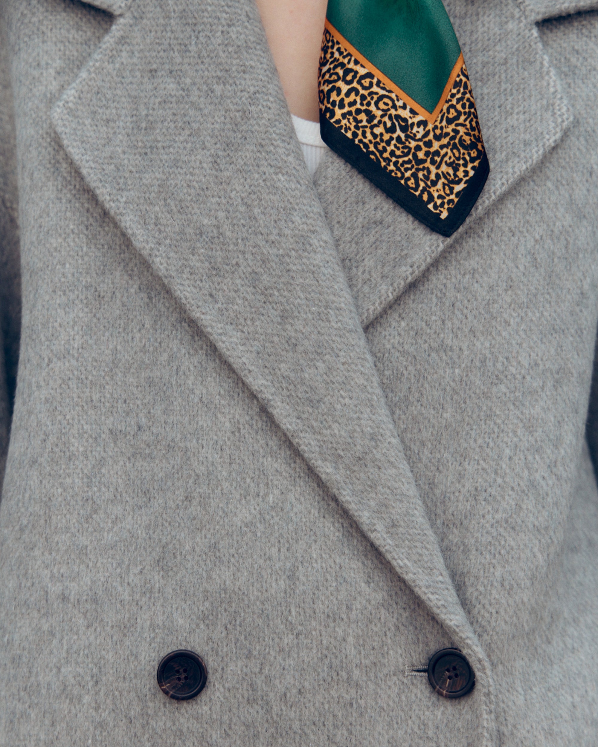 Black Double Breasted Wool Coat